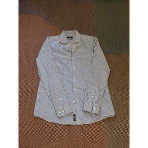 Hugo Boss Men's Albini Dress Shirt Size 16.5/42 Slim Fit - Blue Plaid Button Up